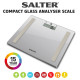 Salter 9113 SV3RAREU16 Compact Glass Analyser Bathroom Scales - Silver