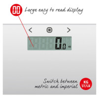 Salter 9113 SV3RAREU16 Compact Glass Analyser Bathroom Scales - Silver