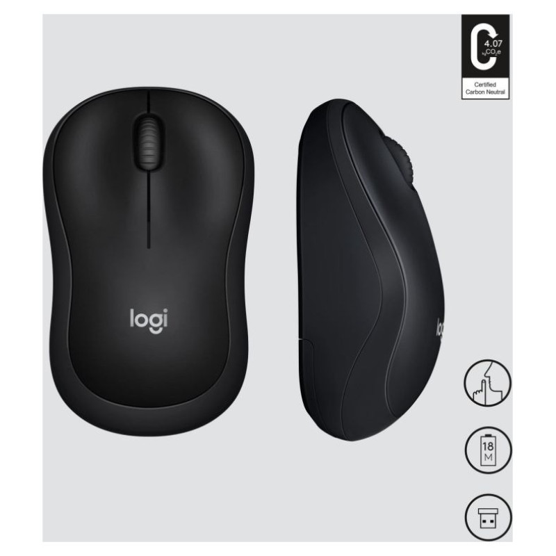 Logitech M220 Wireless Mouse - SILENT - CHARCOAL