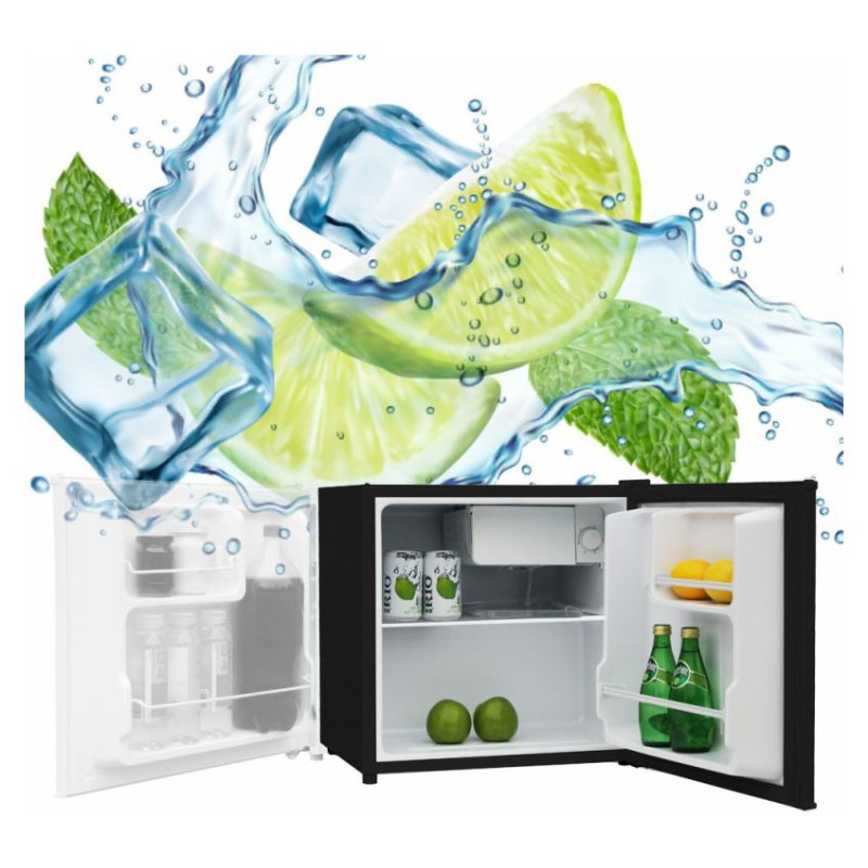 Manta MM515PSL Fridge 46L Silver inox/black