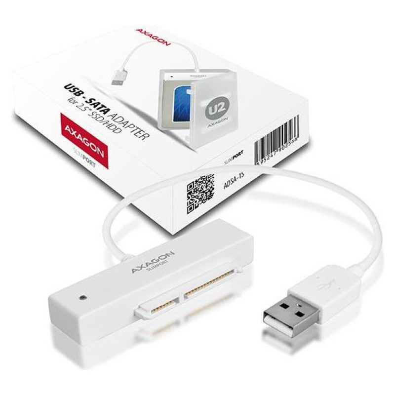 Axagon ADSA-1S USB2.0 - SATA HDD External Adapter Incl. 2.5" Case