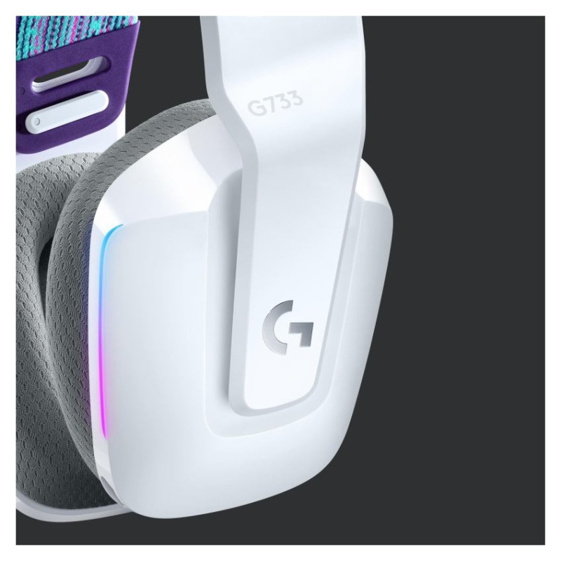 Logitech G733 LIGHTSPEED Wireless RGB Gaming Headset - WHITE