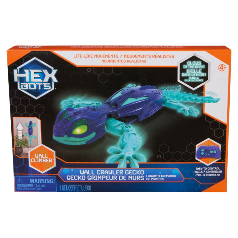 Hex Bots Interaktīva rotaļlieta, tumsā spīdo&scaron;s Gekons