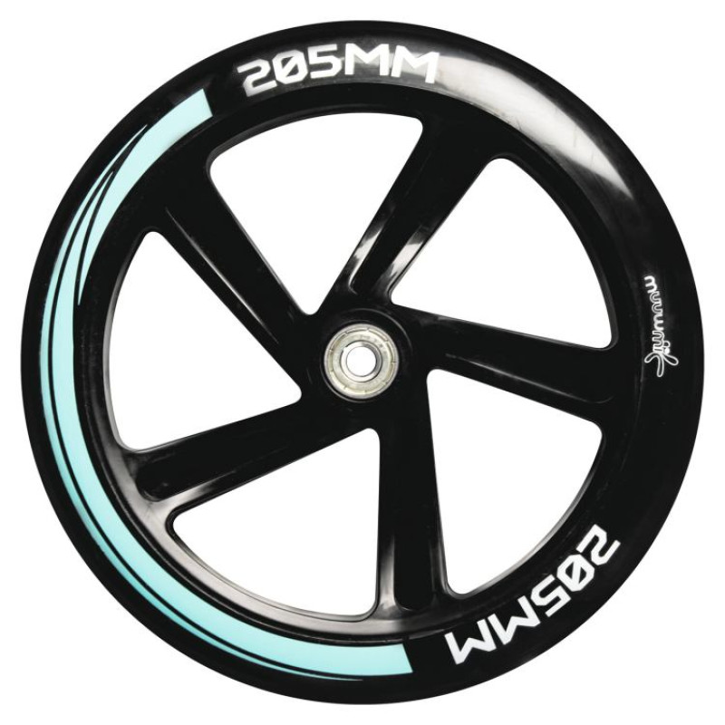 Muuwmi Aluminium Scooter skrejritenis 205 mm, tirkīza zils - AU 566