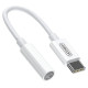 Joyroom SH-C1 headphone mini jack 3.5 mm (female) / USB-C (male) adapter - white