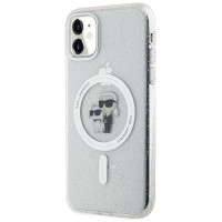 Karl Lagerfeld KLHMN61HGKCNOT case for iPhone 11 / Xr - transparent hardcase Karl&Choupette Glitter MagSafe