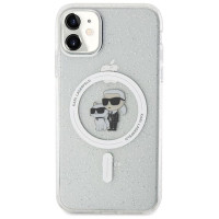 Karl Lagerfeld KLHMN61HGKCNOT case for iPhone 11 / Xr - transparent hardcase Karl&Choupette Glitter MagSafe