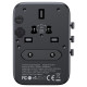 Joyroom JR-TCW01 Travel Adapter Universal 17W EU / US / UK / JP / AU / CN - Black
