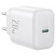 Joyroom JR-TCF20 USB-C PD 20W network charger - white + USB-C / USB-C cable 1m