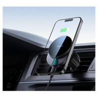 Joyroom JR-ZS409 magnetic holder with 15W inductive charger for car air vent - black