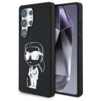 Karl Lagerfeld Silicone Graffiti Ikonik Printed Logo MagSafe Case for Samsung Galaxy S25 Ultra - Black