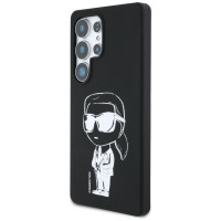 Karl Lagerfeld Silicone Graffiti Ikonik Printed Logo MagSafe Case for Samsung Galaxy S25 Ultra - Black