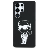 Karl Lagerfeld Silicone Graffiti Ikonik Printed Logo MagSafe Case for Samsung Galaxy S25 Ultra - Black