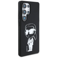 Karl Lagerfeld Silicone Graffiti Ikonik Printed Logo MagSafe Case for Samsung Galaxy S25 Ultra - Black