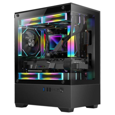 Golden Tiger Case|GOLDEN TIGER|Raider SL-2|MiniTower|Case product features Transparent panel|Not included|Colour Black|RAIDERSL-2