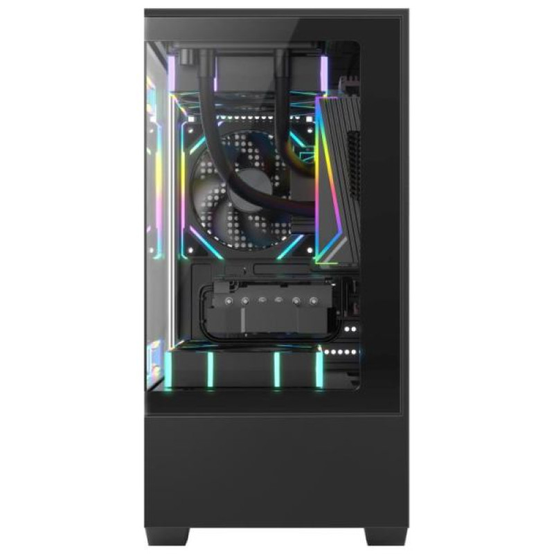 Golden Tiger Case|GOLDEN TIGER|Raider SL-2|MiniTower|Case product features Transparent panel|Not included|Colour Black|RAIDERSL-2