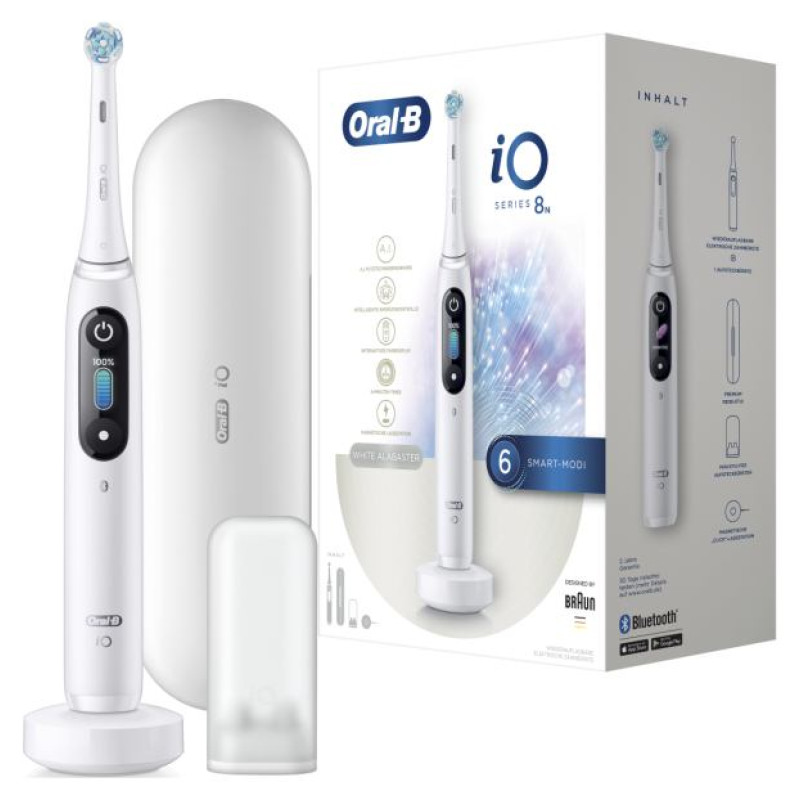 Braun Series iO8 el.zobu  birste, White Alabaster - iOM8.1A1.1BD