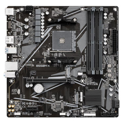 Gigabyte Mainboard|GIGABYTE|AMD B550|SAM4|Micro-ATX|Memory DDR4|Memory slots 4|1xPCI-Express 3.0 1x|1xPCI-Express 4.0 16x|2xM.2|1xHDMI|1xDisplayPort|2xAudio-In|1xAudio-Out|4xUSB 2.0|4xUSB 3.2|1xPS/2|1xRJ45|B550MK
