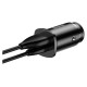 Baseus Square PPS smart car charger with USB Quick Charge 4.0 QC 4.0 and USB-C PD 3.0 SCP ports black (CCALL-AS01)
