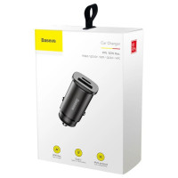 Baseus Square PPS smart car charger with USB Quick Charge 4.0 QC 4.0 and USB-C PD 3.0 SCP ports black (CCALL-AS01)