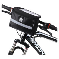 Wozinsky bike handlebar bag with phone case 2l black (WBB12BK)