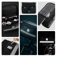 Wozinsky bike handlebar bag with phone case 2l black (WBB12BK)