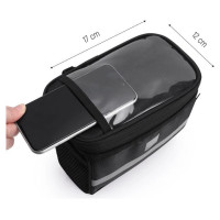 Wozinsky bike handlebar bag with phone case 2l black (WBB12BK)
