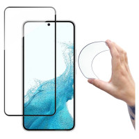 Wozinsky Full Cover Flexi Nano Glass Film Tempered Glass With Frame For Samsung Galaxy S22 + (S22 Plus) Transparent