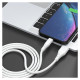 Dudao cable USB - USB Type C 6A cable 1 m white (TGL3T)