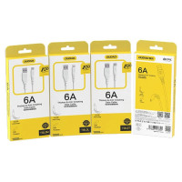 Dudao cable USB - USB Type C 6A cable 1 m white (TGL3T)