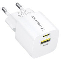 Wozinsky WWCEAC GaN USB-A USB-C 33W wall charger - white