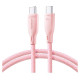 Joyroom Multi-Color Series S-A34 USB-C / USB-C PD 60W 1m Cable - Pink