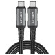 Acefast C1-09 USB-C / USB-C USB4 PD3.1 cable 5A 1m - gray-black