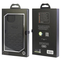 Audi GT Synthetic Leather case for iPhone 15 Plus - black