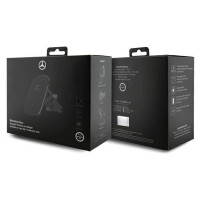 Mercedes MEWCCGSLK 15W induction holder for air vent/glass black/black Silver Stars MagSafe