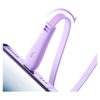 Joyroom Colorful Series S-A40 Cable Retractable 3in1 USB-A - USB-C / Lightning / Micro USB 1m - Purple