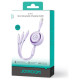 Joyroom Colorful Series S-A40 Cable Retractable 3in1 USB-A - USB-C / Lightning / Micro USB 1m - Purple