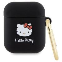 Hello Kitty Silicone 3D Kitty Head case for AirPods 1/2 - black