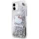 Hello Kitty Liquid Glitter Charms Kitty Head Case for iPhone 11 / Xr - Silver