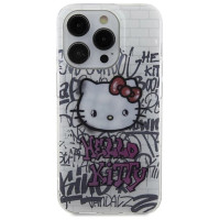 Hello Kitty IML Kitty On Bricks Graffiti case for iPhone 14 Pro - white