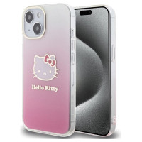 Hello Kitty IML Gradient Electrop Kitty Head case for iPhone 15 - pink