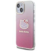 Hello Kitty IML Gradient Electrop Kitty Head case for iPhone 15 - pink