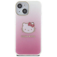 Hello Kitty IML Gradient Electrop Kitty Head case for iPhone 15 - pink