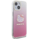 Hello Kitty IML Gradient Electrop Kitty Head case for iPhone 15 - pink