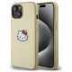 Hello Kitty Leather Kitty Head MagSafe case for iPhone 14 - gold