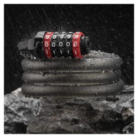 Rockbros RKS507-1BK bicycle lock with combination 1.8 m - black