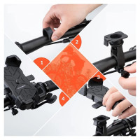 Rockbros 25210030001 Bike Phone Holder for Handlebars - Black