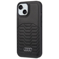 Audi Synthetic Leather Case with MagSafe for iPhone 15 Plus / 14 Plus - Black