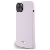 Dkny Liquid Silicone Small Metal Logo MagSafe Case for iPhone 14/15/13 - Pink