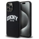 Dkny Liquid Silicone White Printed Logo MagSafe iPhone 14 Pro Max Case - Black